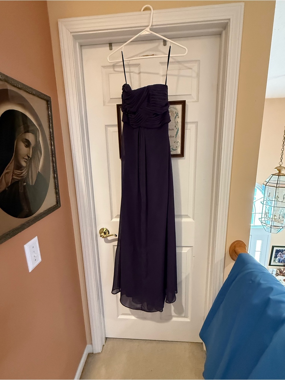 Othr Dark Purple Chiffon Prom Dress with Strapless